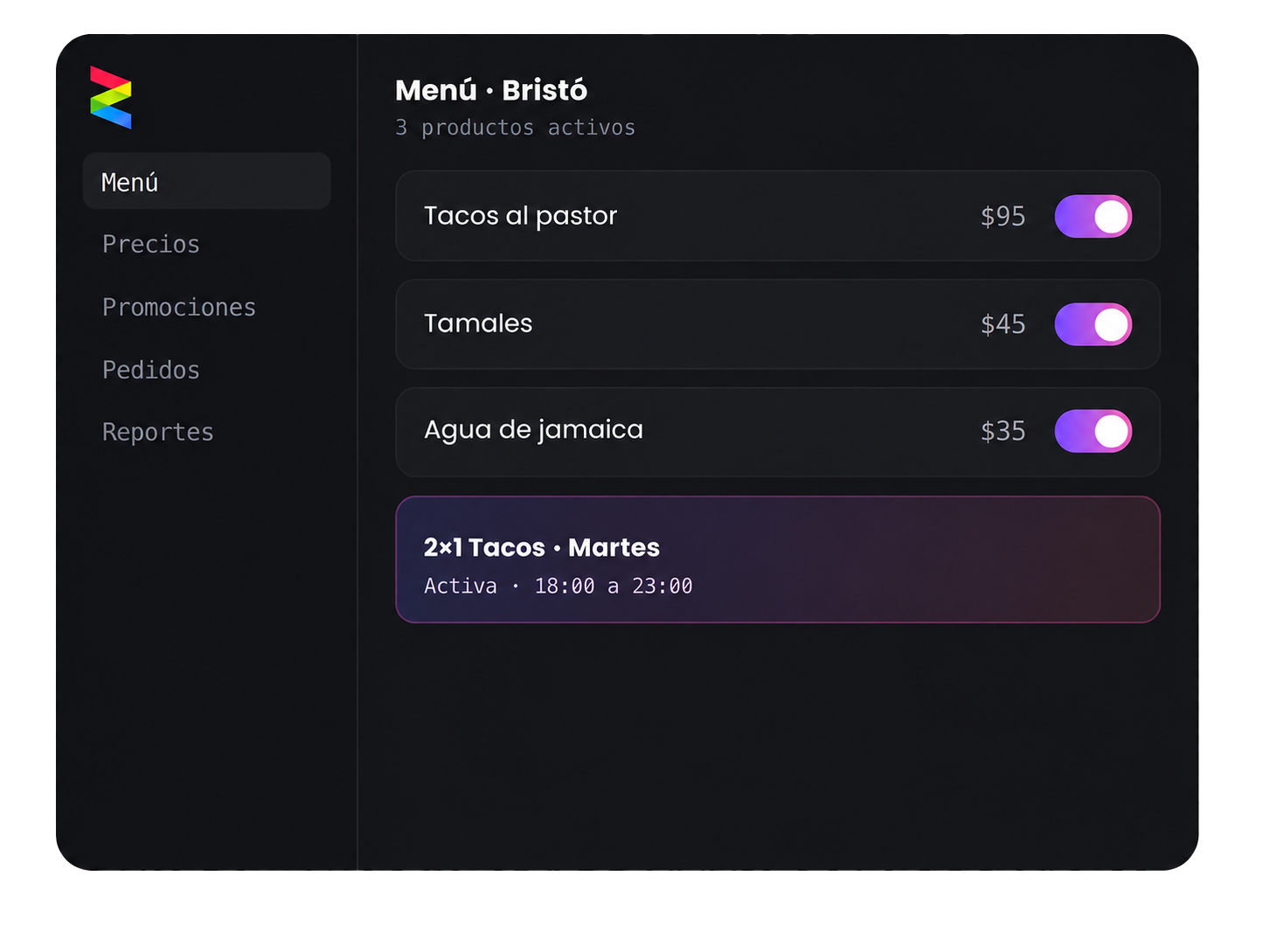 Panel de control de Agentic-Restò